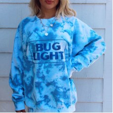 Blue Tie Dye Bug Light Sweatshirt
