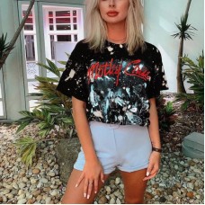 Casual Printed Crew-neck Short Sleeve T-shirt